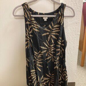 A New Day Black & Gold Sleeveless Maxi Dress